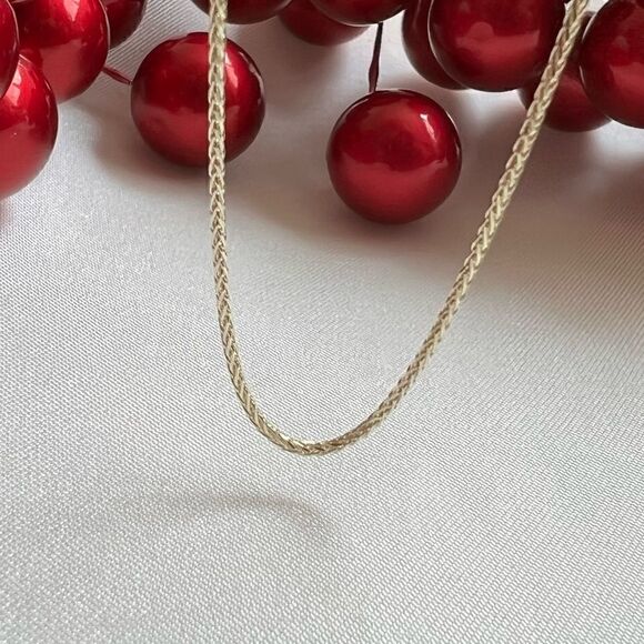14k solid gold wheat chain Necklace 20” | perfect gift | 14K 1mm 8 Round Whe… - Picture 8 of 12